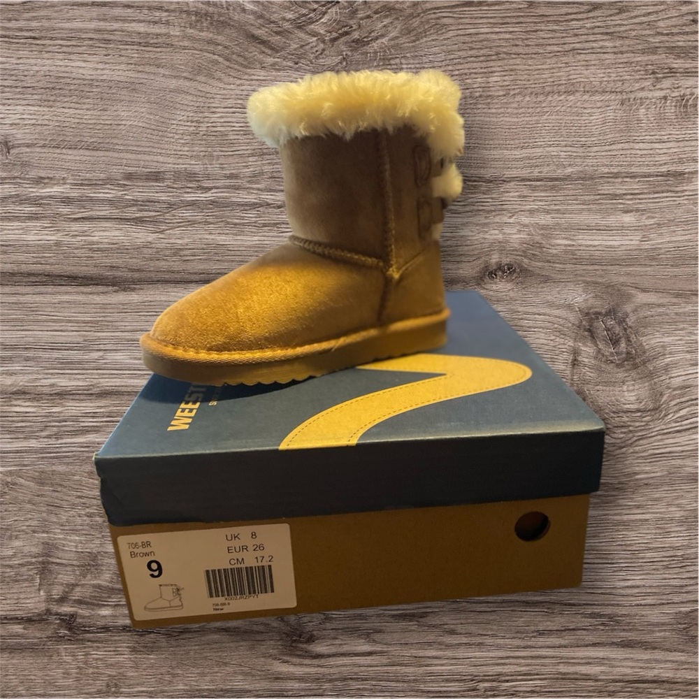 Brown and Cream Ankle Boots with Plush Lining